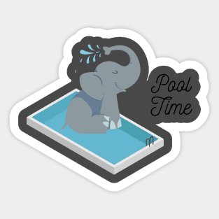 Pool time Sticker